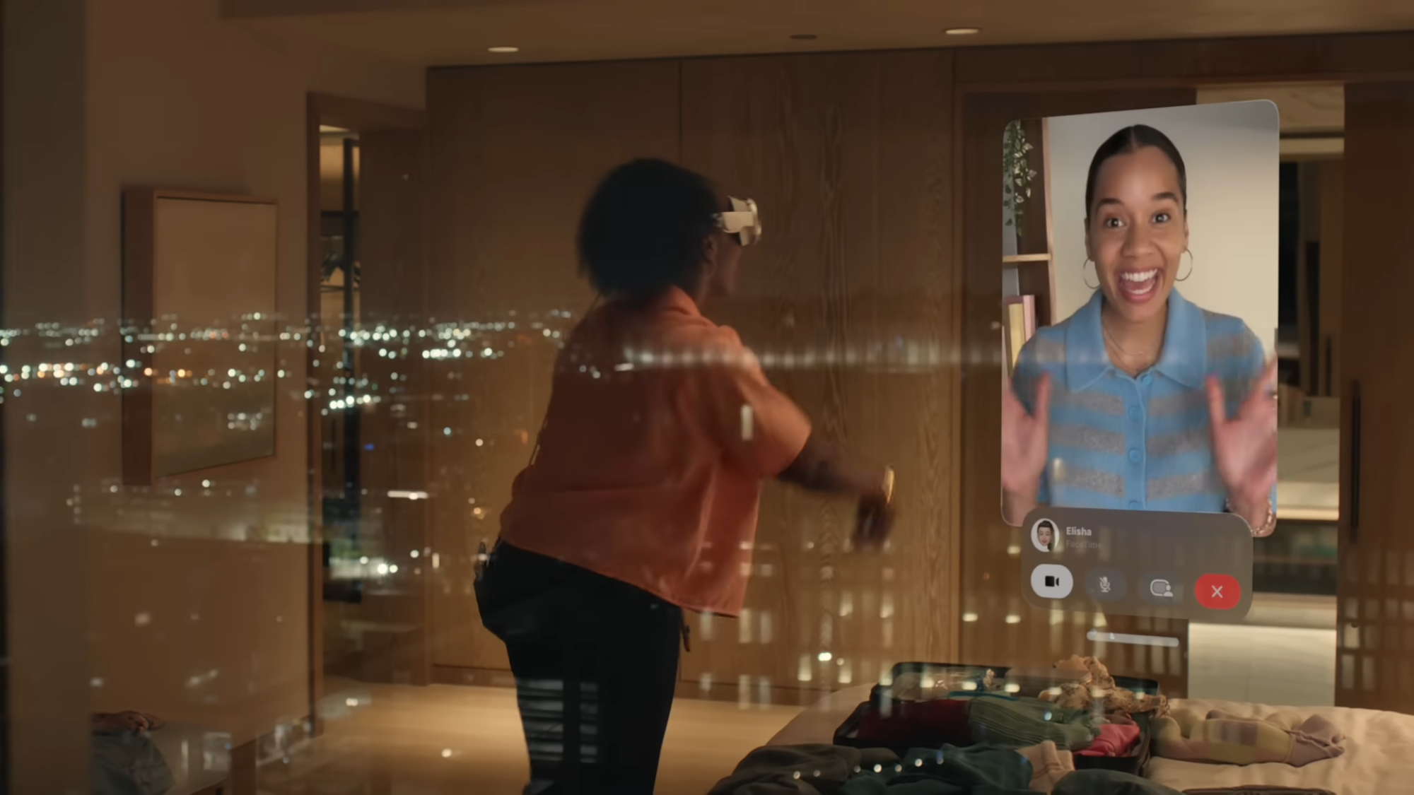 Video chatting inside the Apple Vision Pro