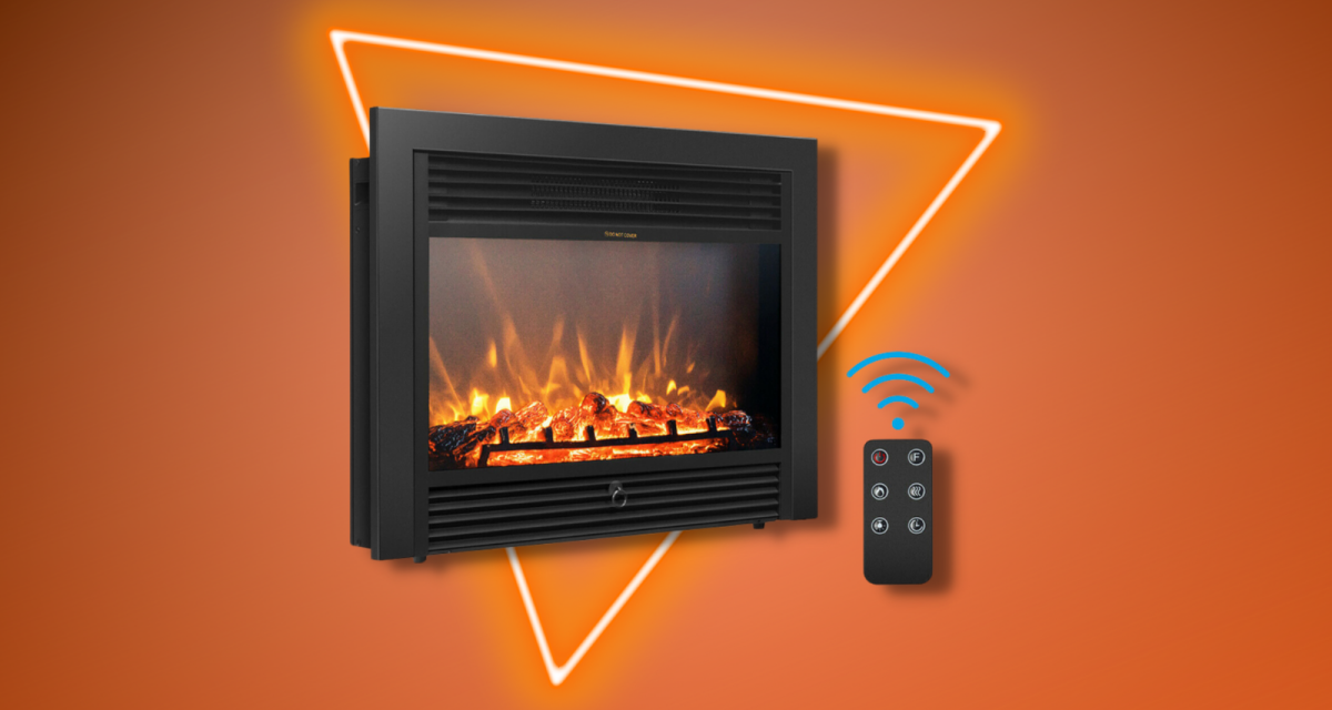 Get an electric fireplace insert with remote for $165