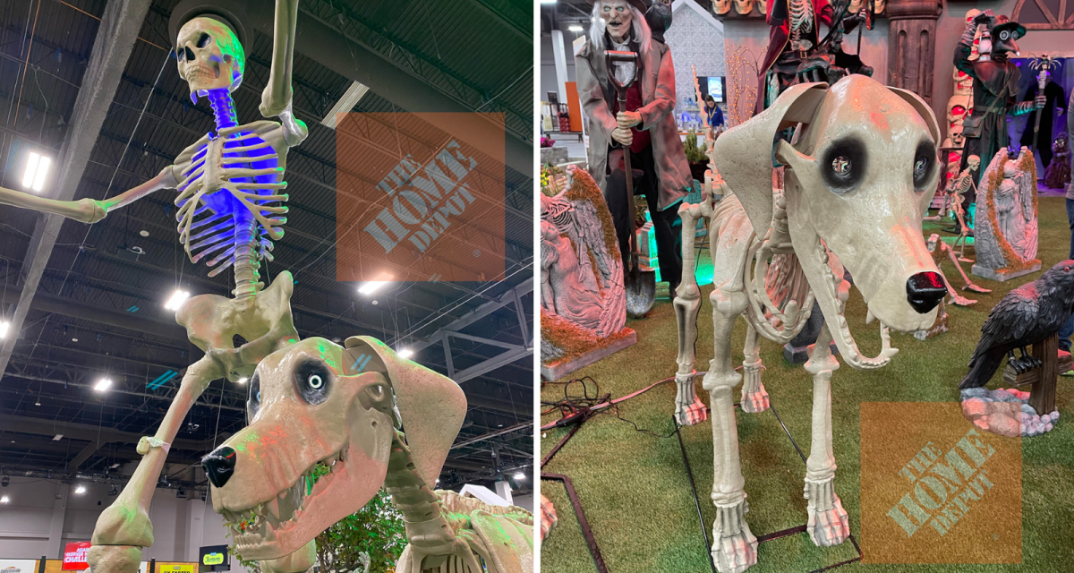 Home Depot Halloween 2024 to include upgraded 12-foot skeleton, new skeleton dog