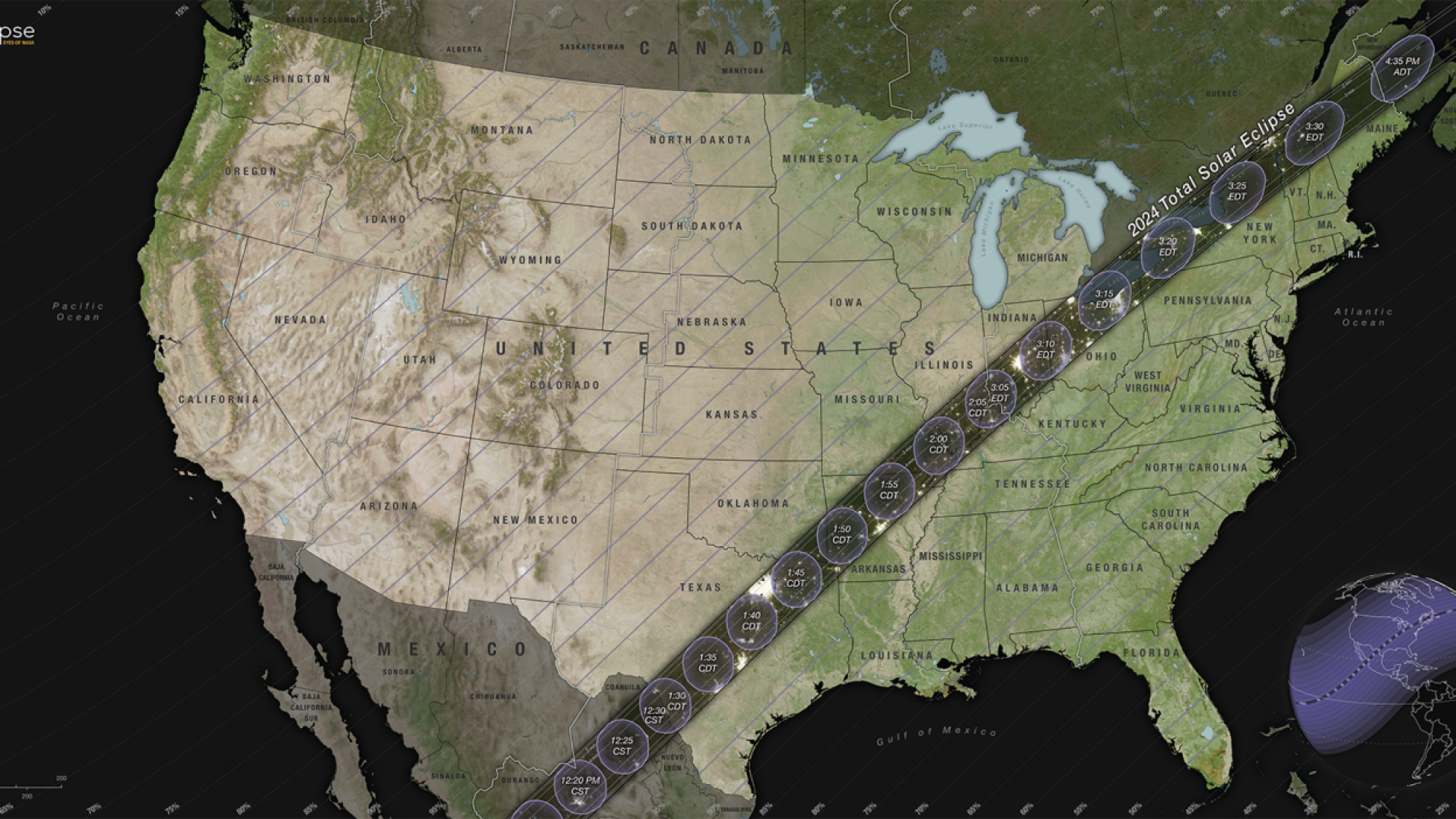 Solar Eclipse 2024. Солнечное затмение 2024 года. Eclipse 2023. Карта.