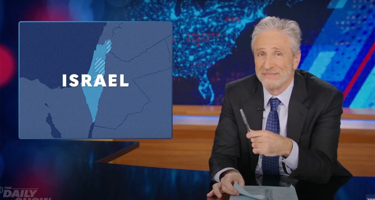 Jon Stewart uses the solar eclipse to talk about the war in Gaza on ‘The Daily Show’