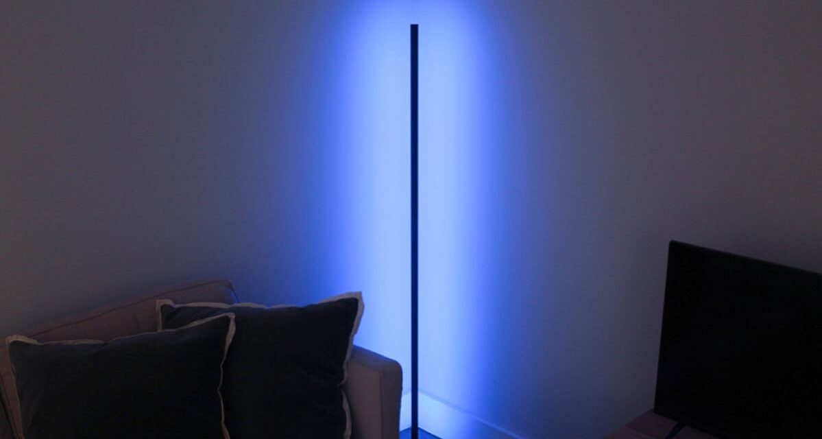 Add some color to your home with this $56 LED corner lamp